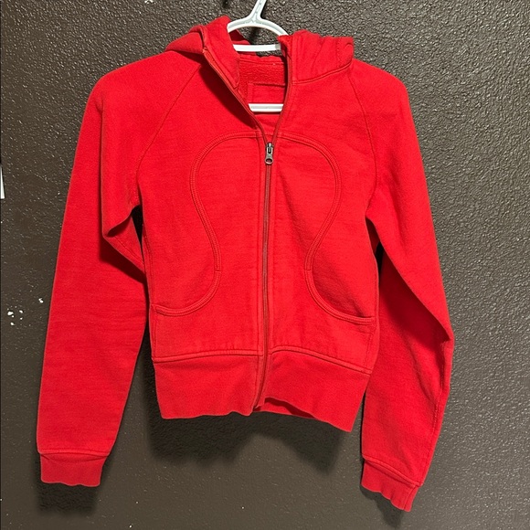lululemon athletica Tops - lululemon athletica Coral Red Hoodie